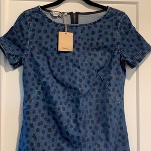 Boden denim dotted shift dress.  US size 6, NWOT